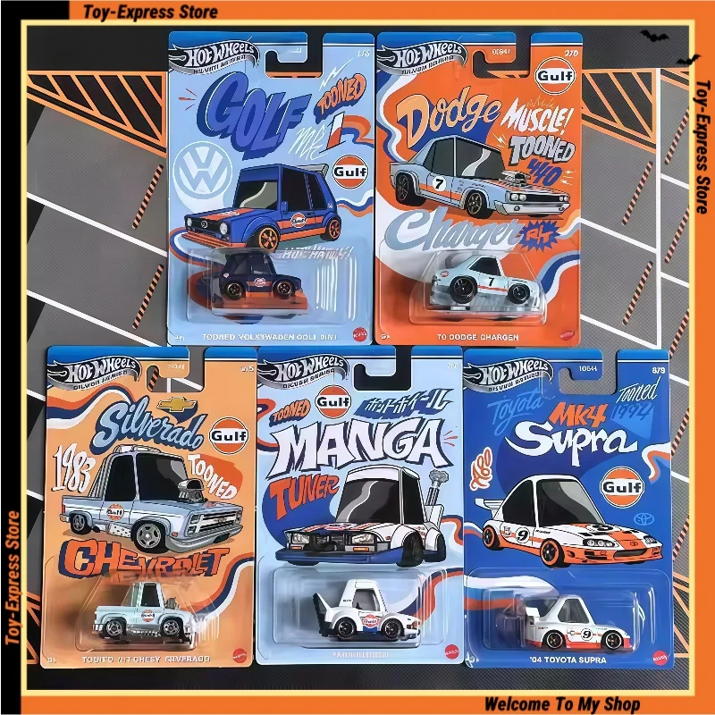 Mô Hình Xe Team GULF Tooned Set Silver Series Chính Hãng Hot Wheels Tỉ Lệ 1 64 I.175888292