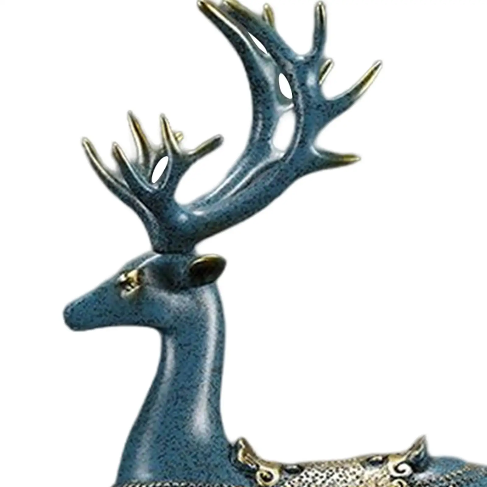 

2pcs Reindeer Figurines Resin Deer Statues for Home Decoration Gift