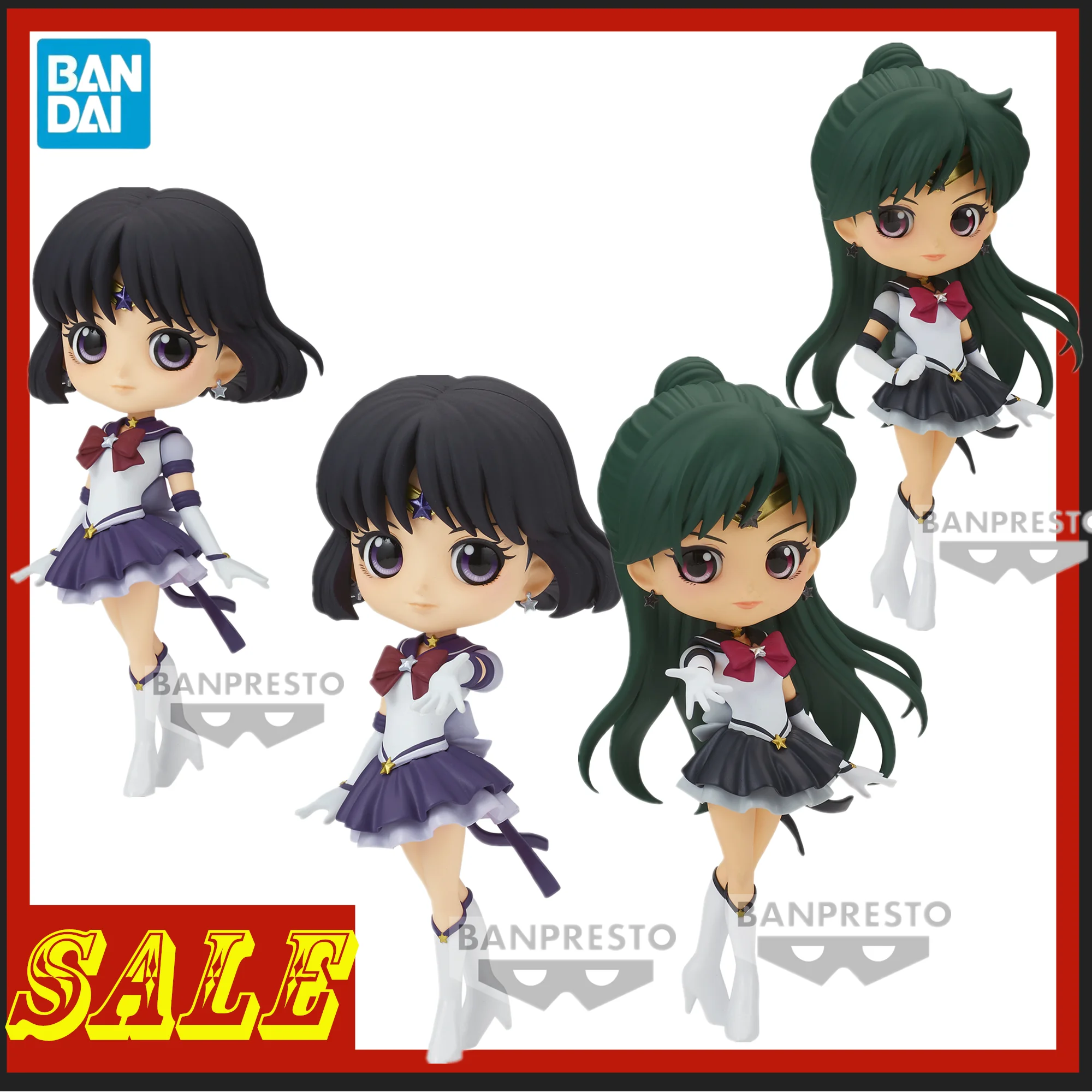 

Original BANDAI Sailor Moon Saturn Meiou Setsuna Tomoe Hotaru Anime Qposket Figure Toys BANPRESTO Action PVC Model Xams Gift