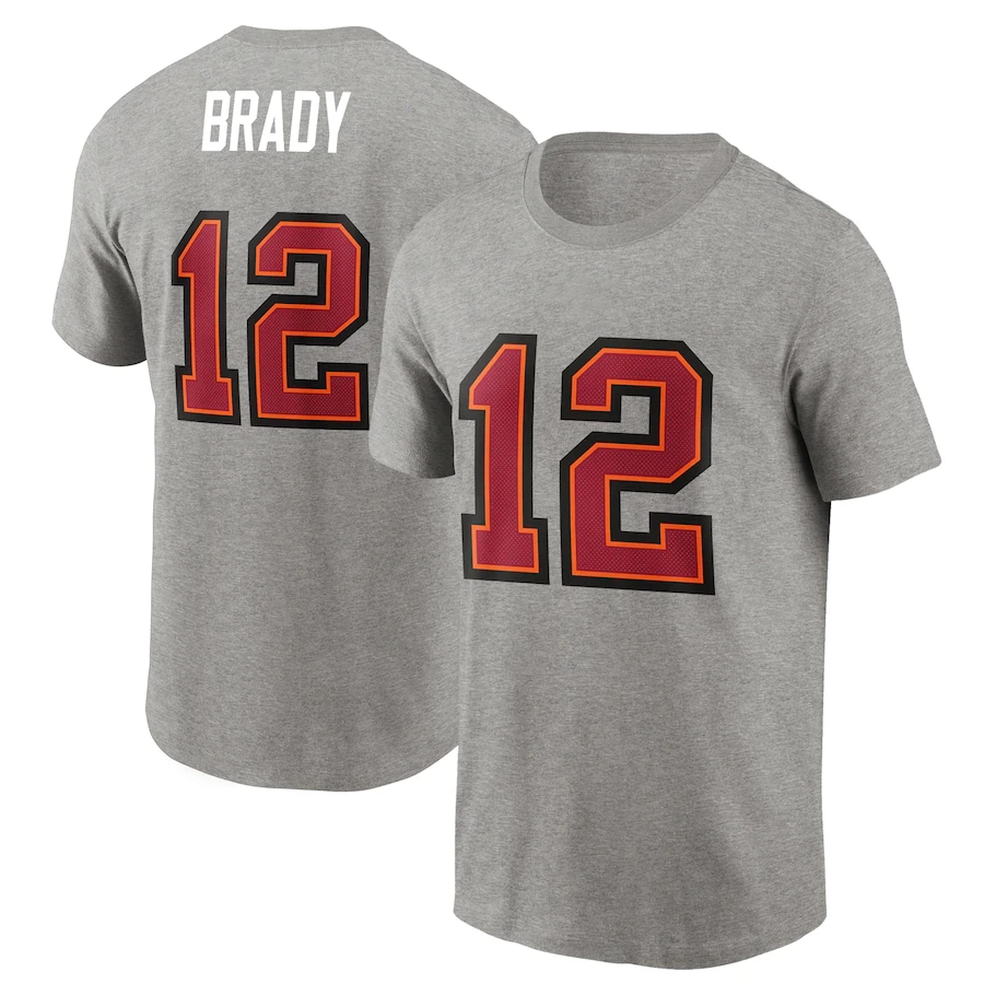 

2022 New Men's Cotton T-Shirt, Tom Brady Number 12 Print Pattern Cheap Tops