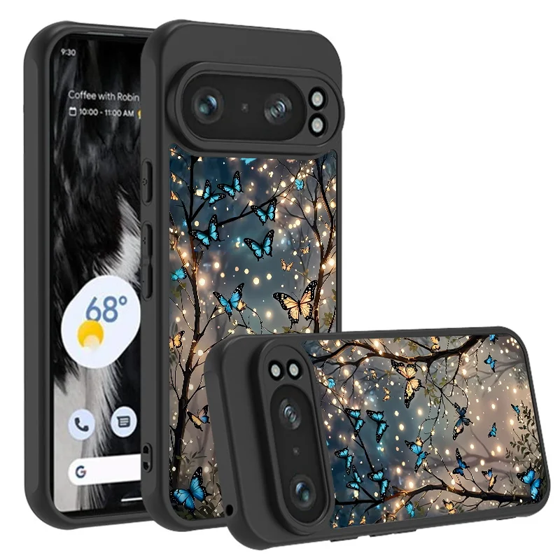 Светящийся в темноте магнитный чехол-бабочка для Google Pixel 10 8 7 Pro 9A 8A Pixel 9 10 Pro XL для противоударного телефона Magsafe (art.: 3920d4319be4f) - 3920d4319be4f