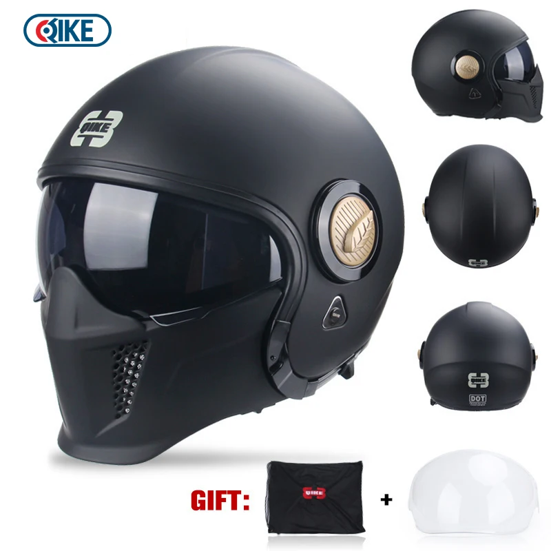 Hot Sale Full Face Motorcycle Helmet Vintage Detachable Chin Scorpion Off Road Helmets High Quality Motocross Racing Casque Moto
