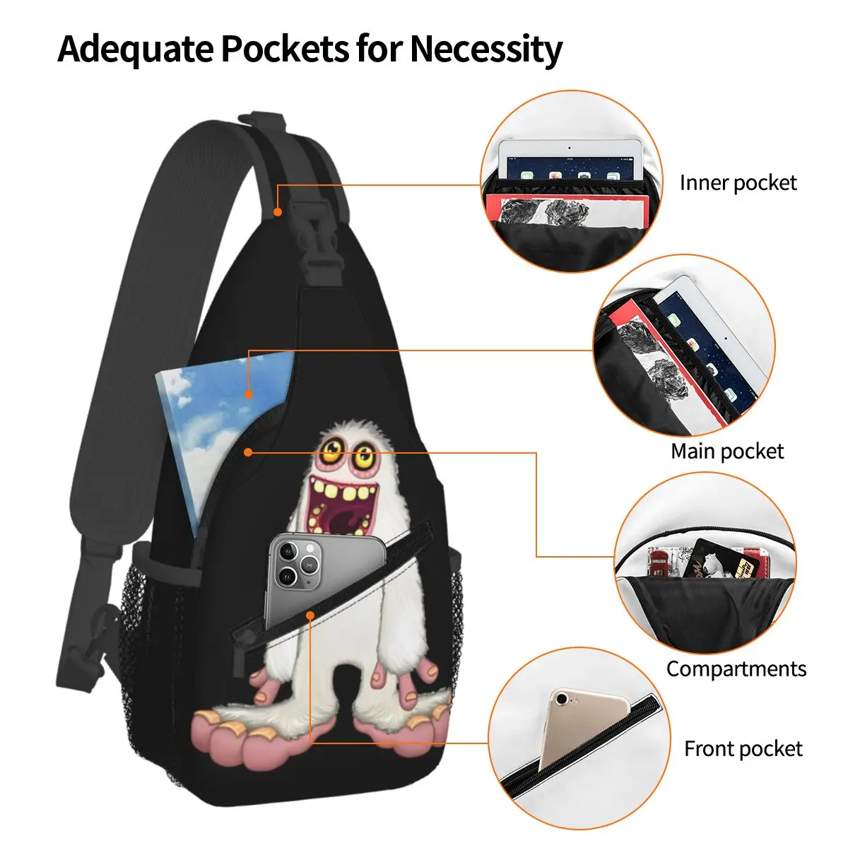 Сумка через плечо Mammott крутая нагрудная сумка рюкзак на My Singing Monsters для