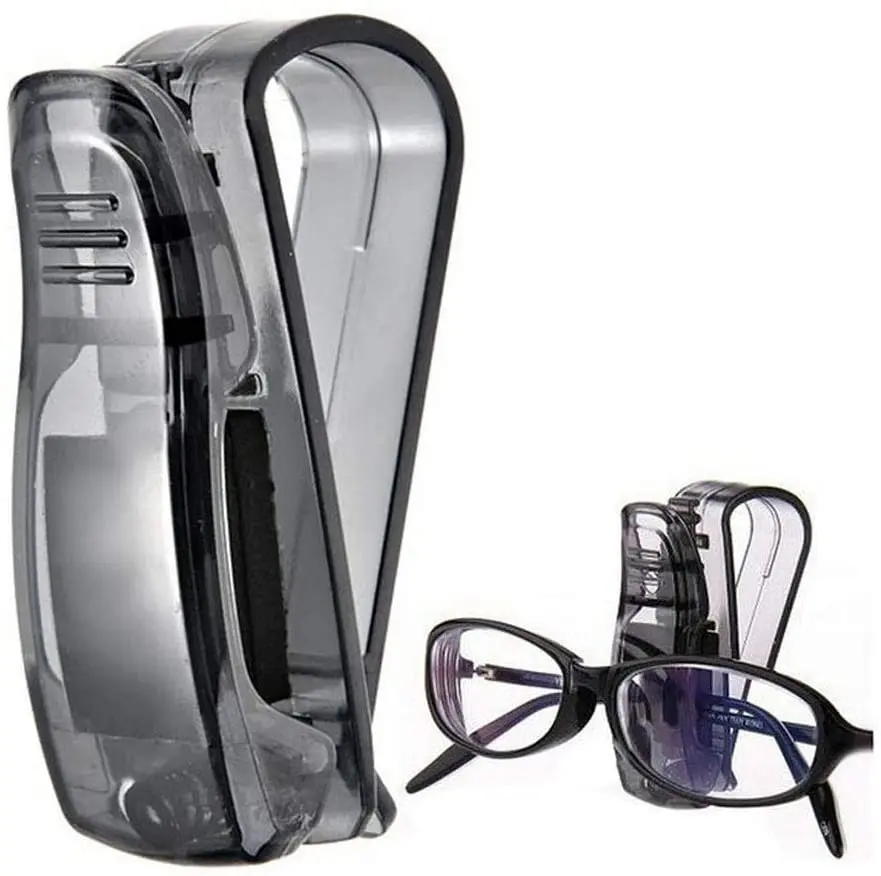 

1Pc Universal Car Sun Visor Glasses Holder Clip Sunglasses Eyeglass Clip Plastic Ticket Receipt Card Clip Auto Accessories