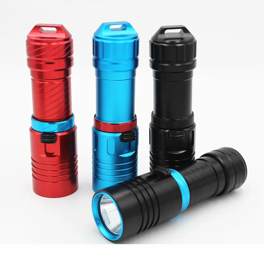 

1200LM XM-L2 LED Diving Flashlight Underwater Waterproof 100M Torch Lamp Light Camping Lanterna With Stepless Dimming