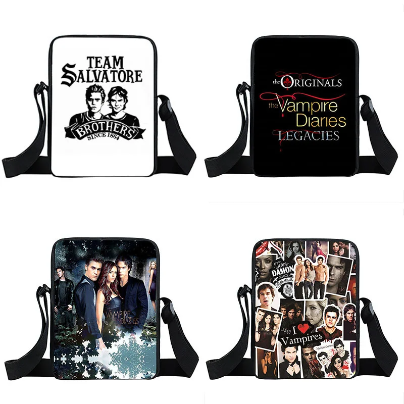 

Сумка через плечо с дневниками вампира, сумка через плечо TVD для команды путешествий, дамские сумочки с деймоном, женские сумки-мессенджеры Стефан Сальваторе, подарочные сумки