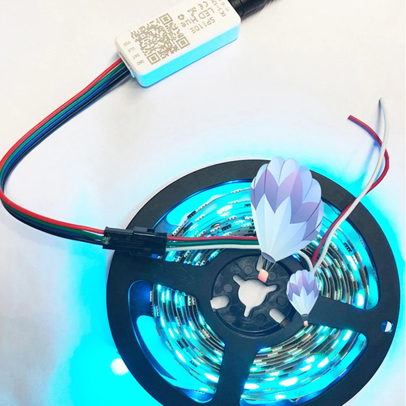 SP110E RGB-контроллер Bluetooth Smart APP 5 В 12 24 1024 пикселей для WS2811 WS2812B APA102 SK6812 SPI