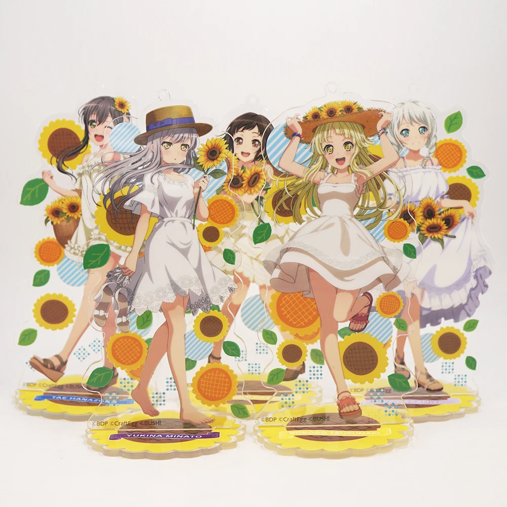 Взгляд! Аниме игра Poppin'Party Hanazono Tae Kokoro Tsurumaki Yukina Minato Roselia Hazawa Tsugumi акриловая