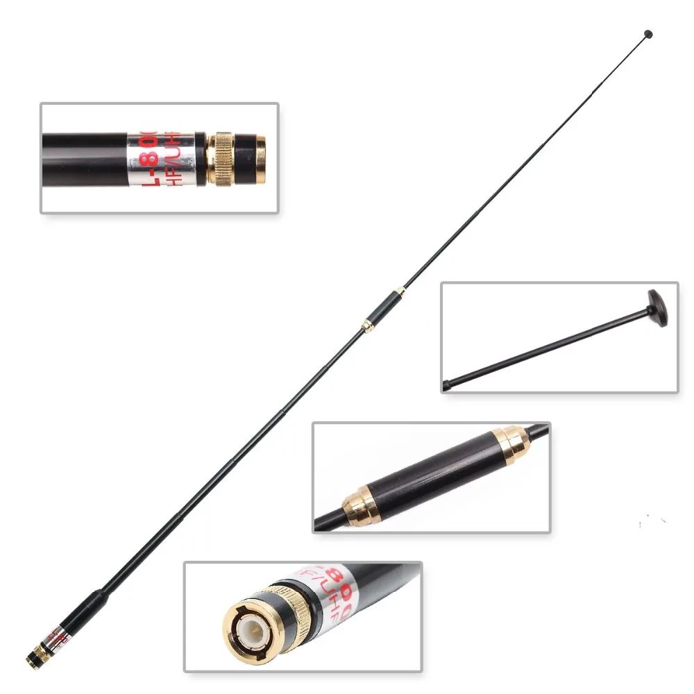 Harvest Antenna AL-800 BNC Dual Band 144/430MHz High Gain Telescopic Antenna for Kenwood TYT HYT ICOM YAESU Walkie Talkie Radio