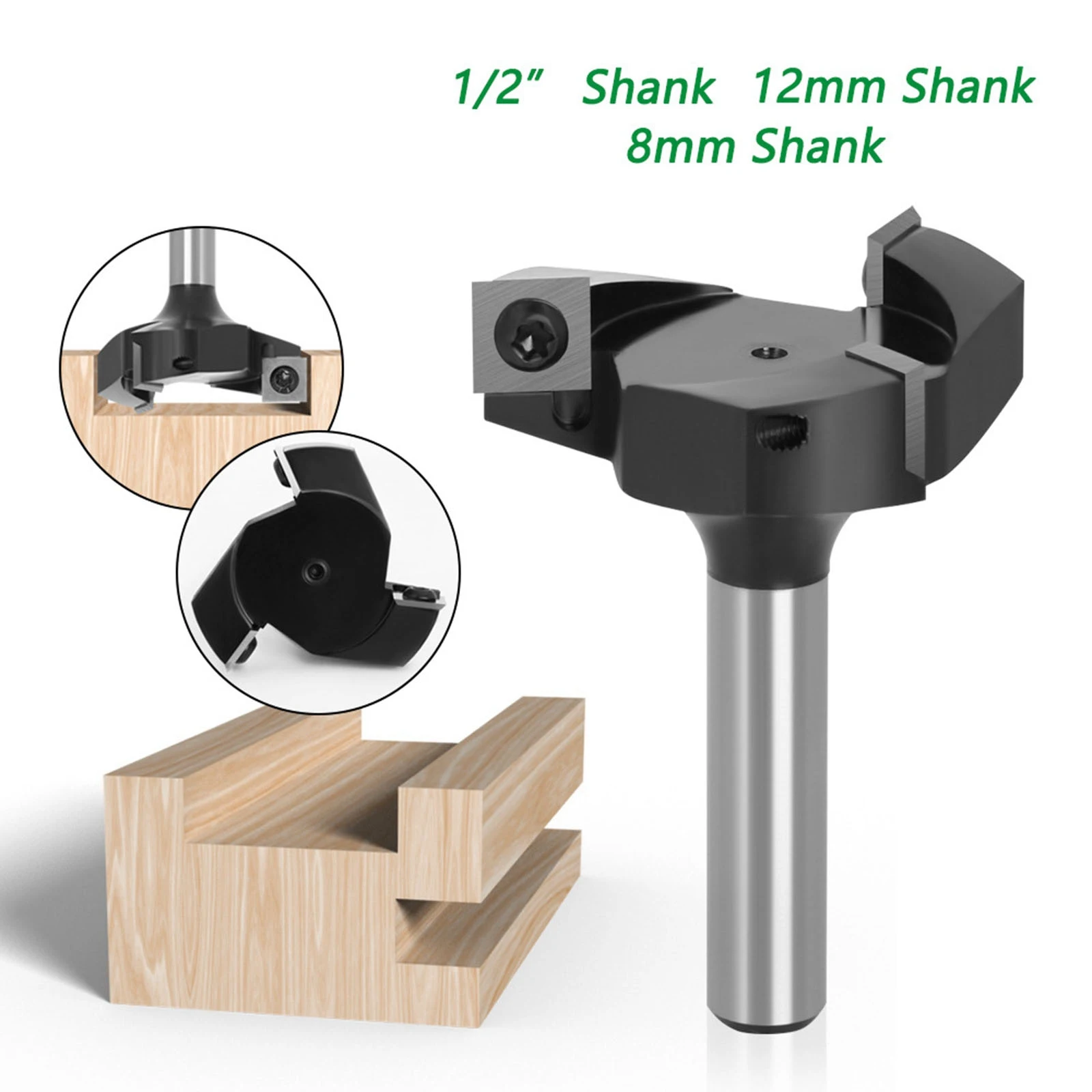 

1/2" Shank T-Slot Milling Cutter Set 8/12mm Shank T-shaped Tenon Knife T Slotting Milling Cutter For Wood Woodworking Tools