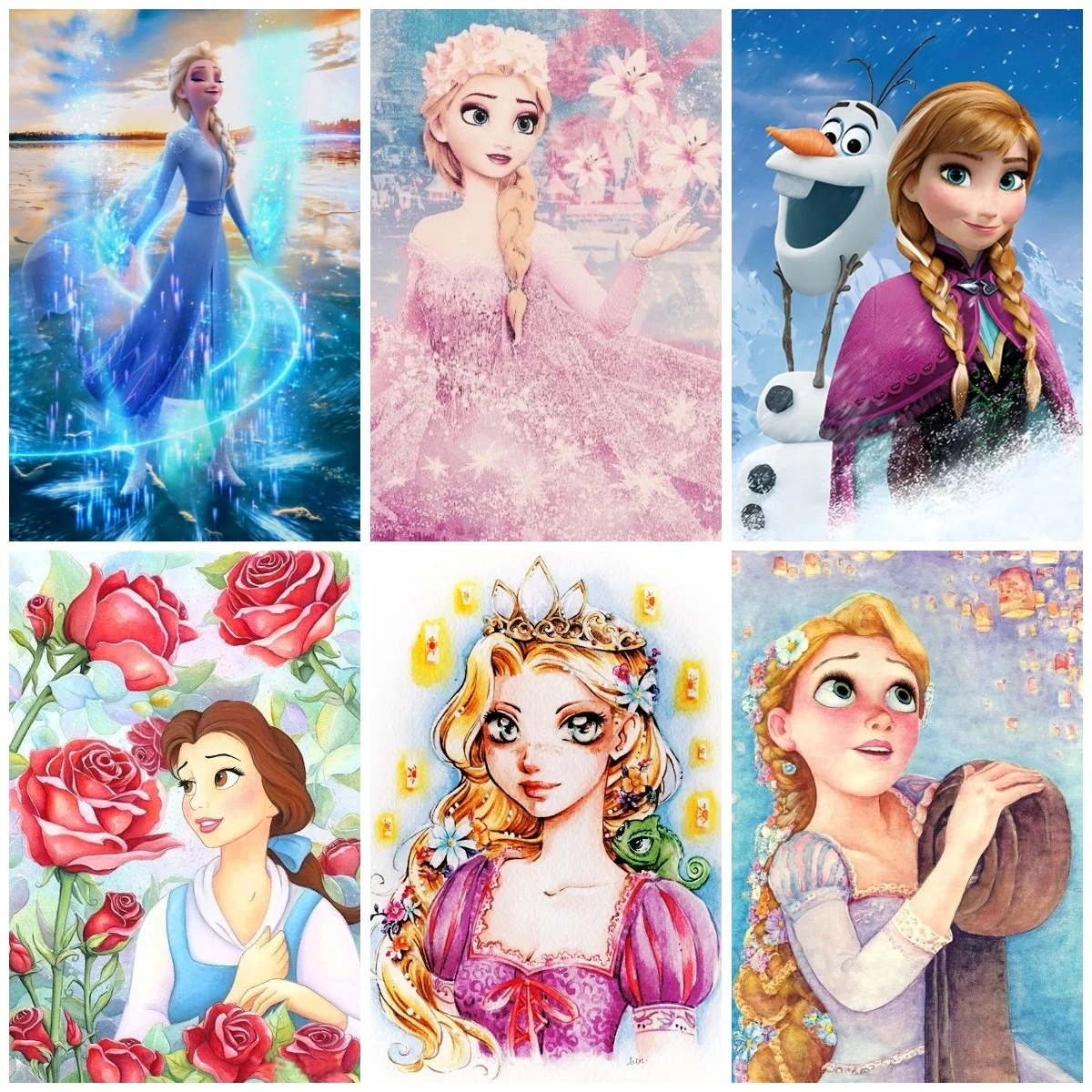 

Disney Diamond Painting Cross Stitch Pattern 5D Diamond Embroidery Elsa Princess Cartoon Full Diamond Embroidery Mosaic Art Cr