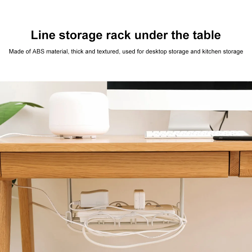 

Under Table Storage Rack Cable Wire Organizer Socket Holder Storage Shelf Living Room Wire Management Tray Kitchen Hanging Rack