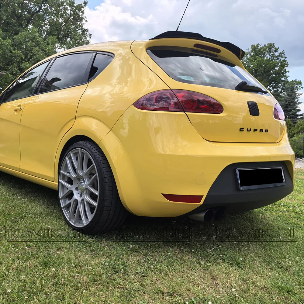 Фото MK2 Задний спойлер на крышу багажника Тюнинг крыла для Seat Leon MK2 2009-2012 ABS пластик Задний спойлер Крыло крышки багажника Стайлинг автомобиля №4