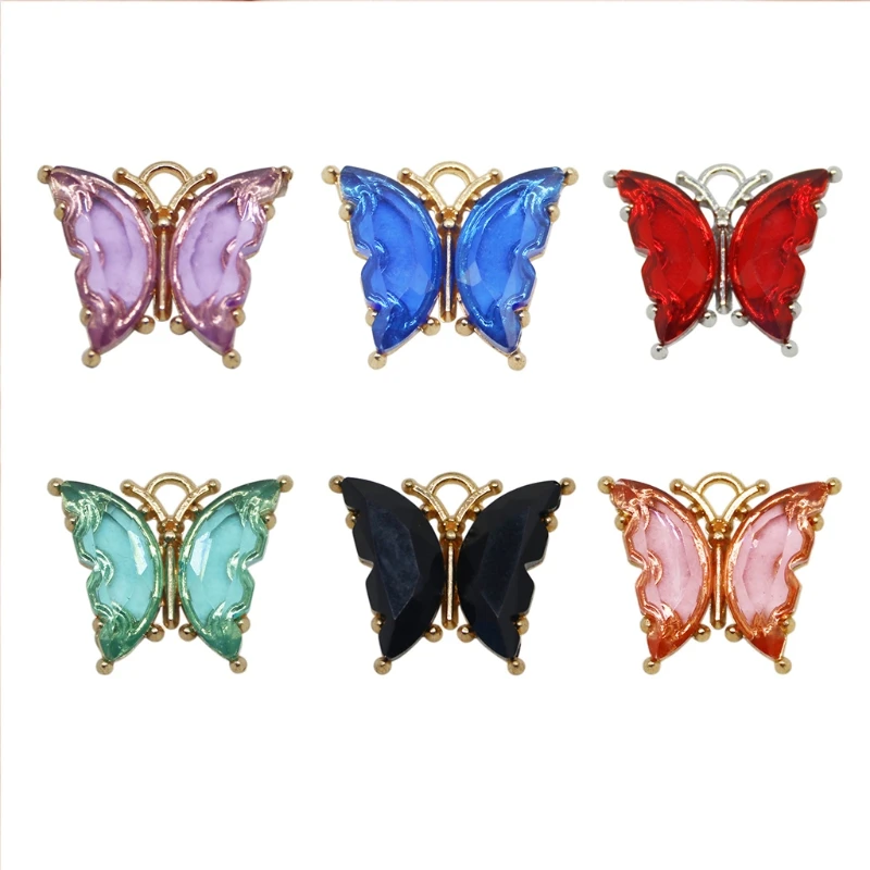 

for butterfly Three-dimensional Micro-inlaid Round Beads Diy Ingredients Pendant