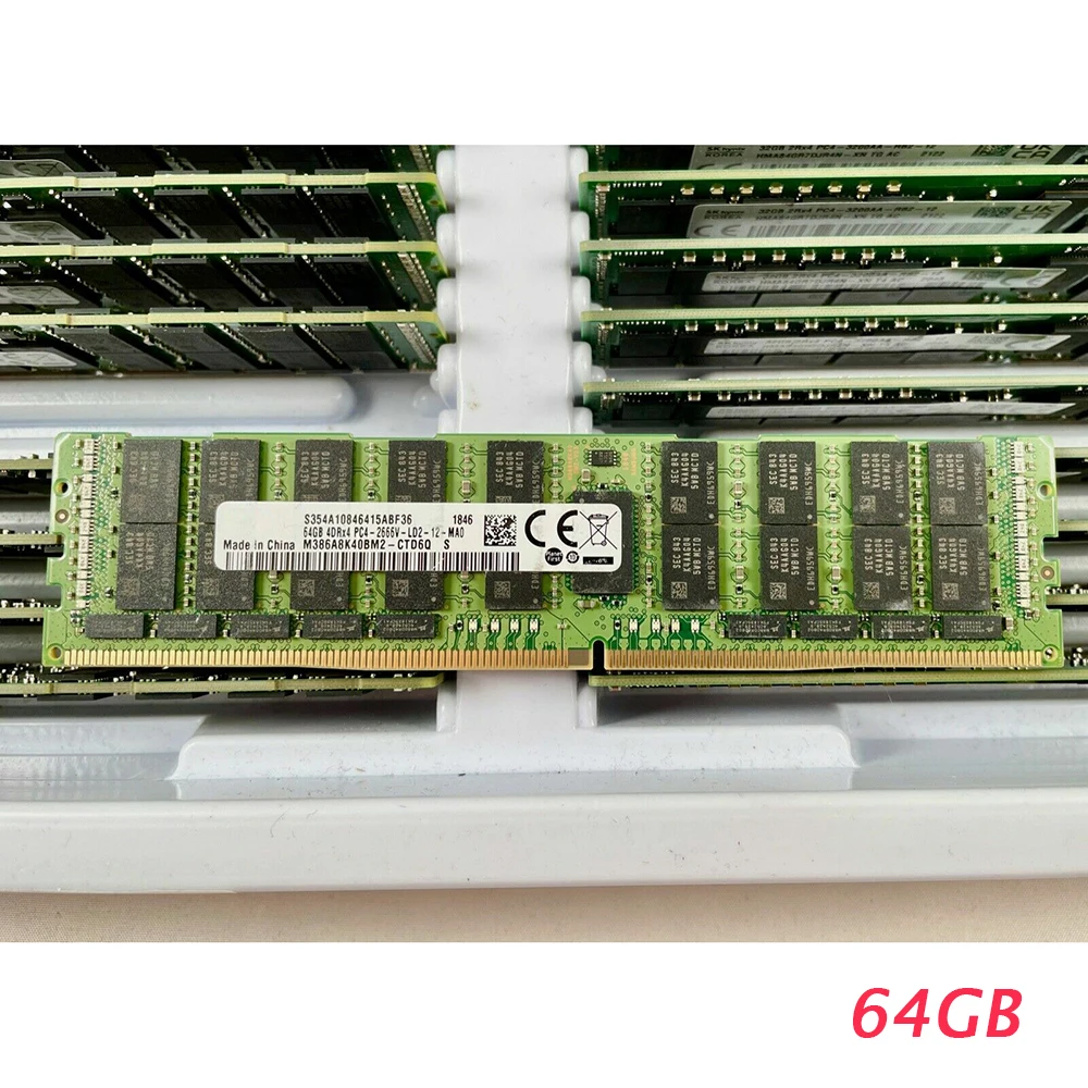 

1 Pcs M386A8K40BM2-CTD6Q For Samsung RAM 64GB 4DRx4 DDR4 2666 PC4-2666V Server Memory Fast Ship High Quality