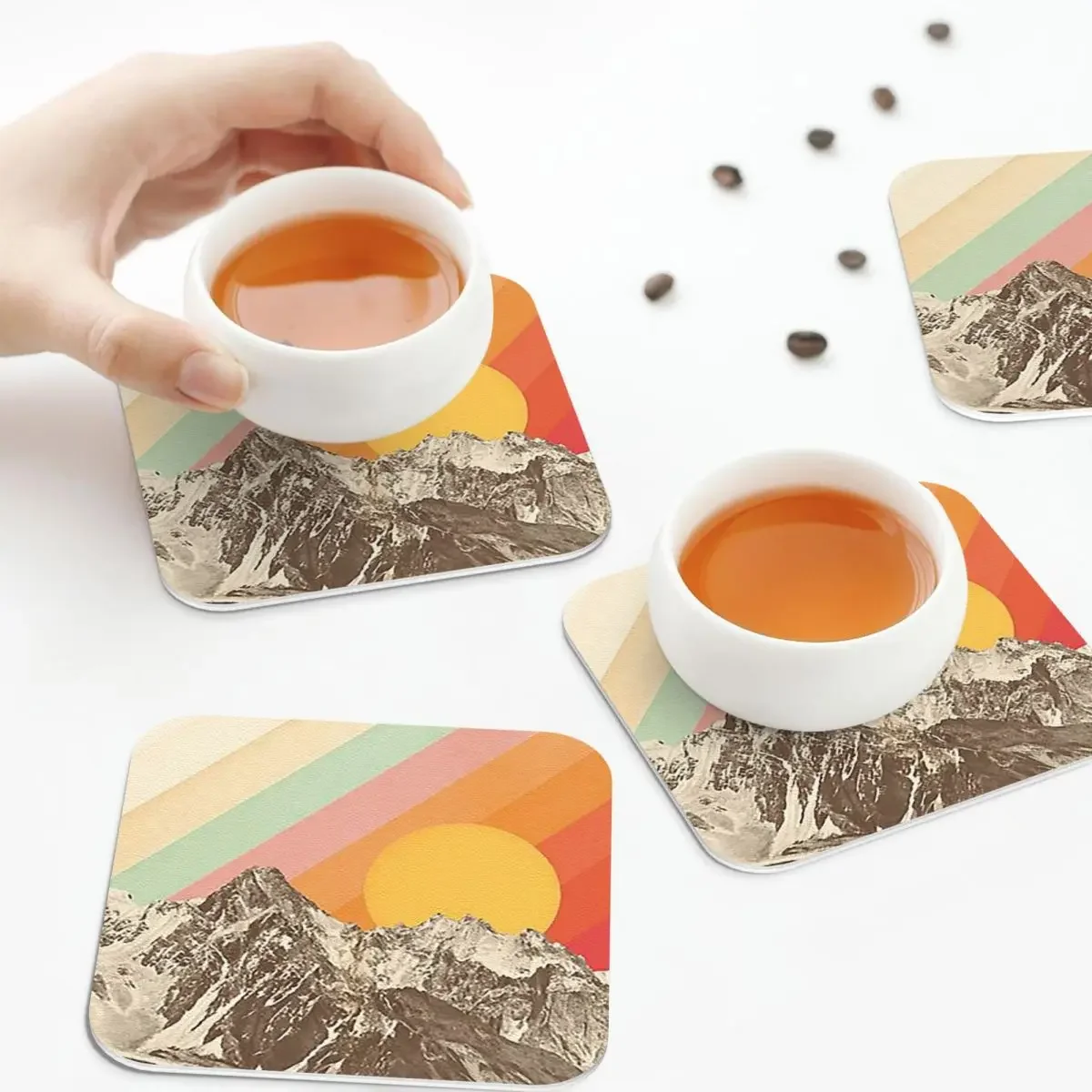 Подставки Mountainscape кухонные салфетки Нескользящие Изоляционные Коврики для чашки