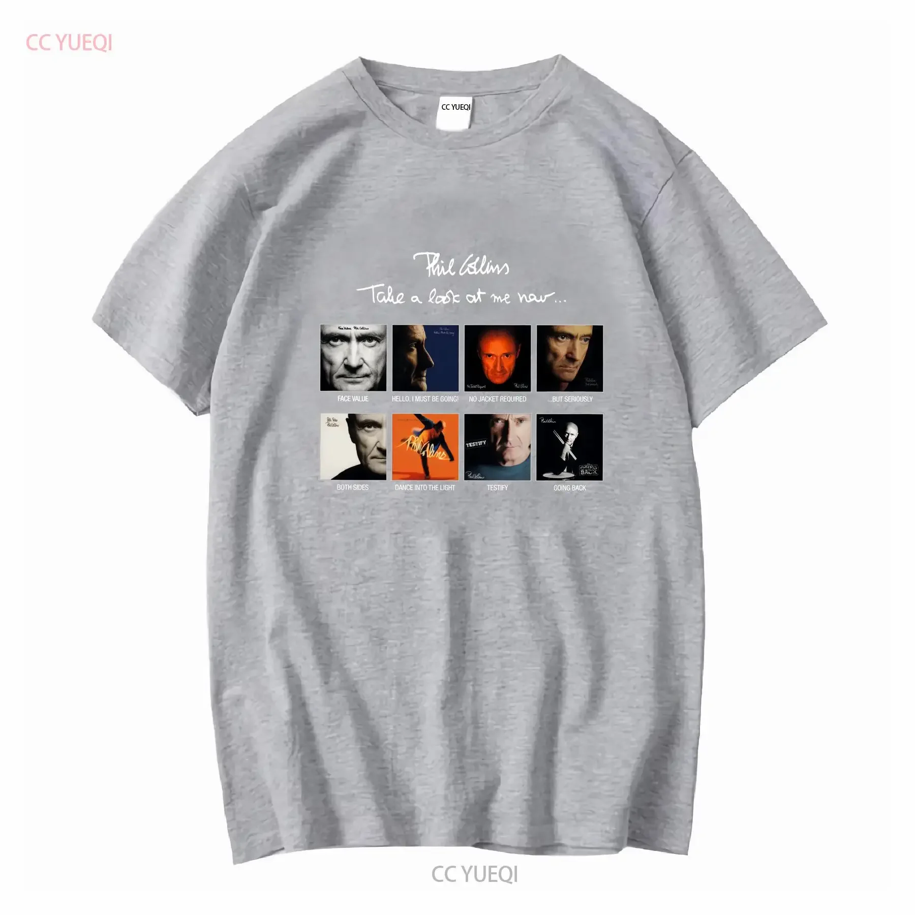 Фото Новая черная футболка Phil Collins Take a Look at Me Now от S до 5XL для фанатов TM50 с длинными рукавами, винтажный стираный топ для повседневной носки №4