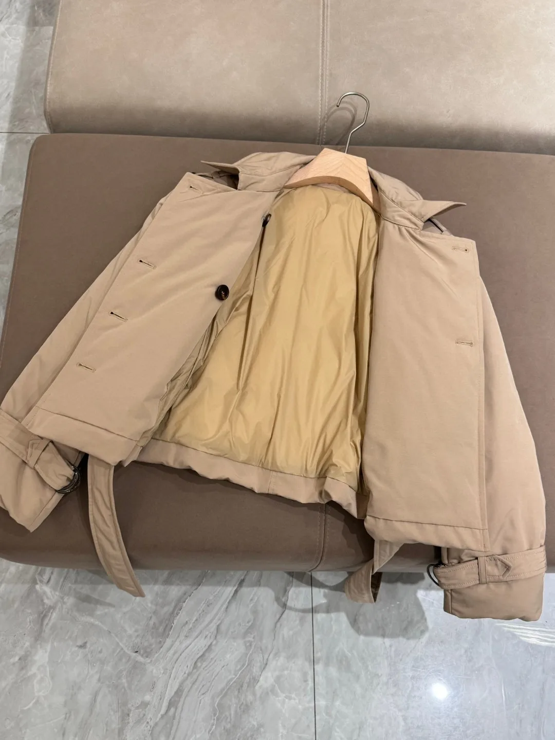 Осенняя Женская куртка B * C из гусиного пуха с лацканами двубортное пальто со