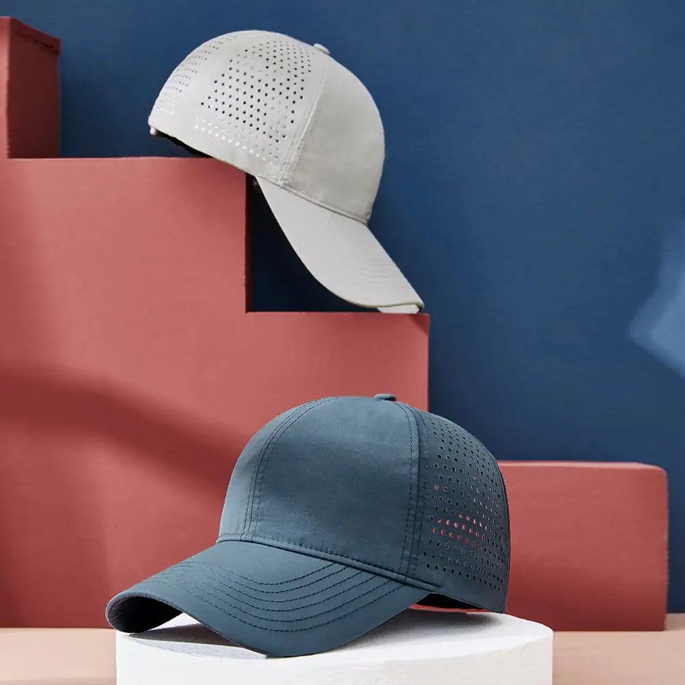 

Mens Cotton Baseball Caps Unisex Hat Hollow Out Sun Protection Spring Summer Adjustable Sweat-wicking Baseball Hat for Outdoor