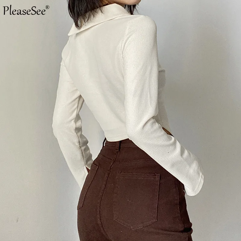 Кроп-Топ женский однобортный с длинным рукавом весна 2022 |