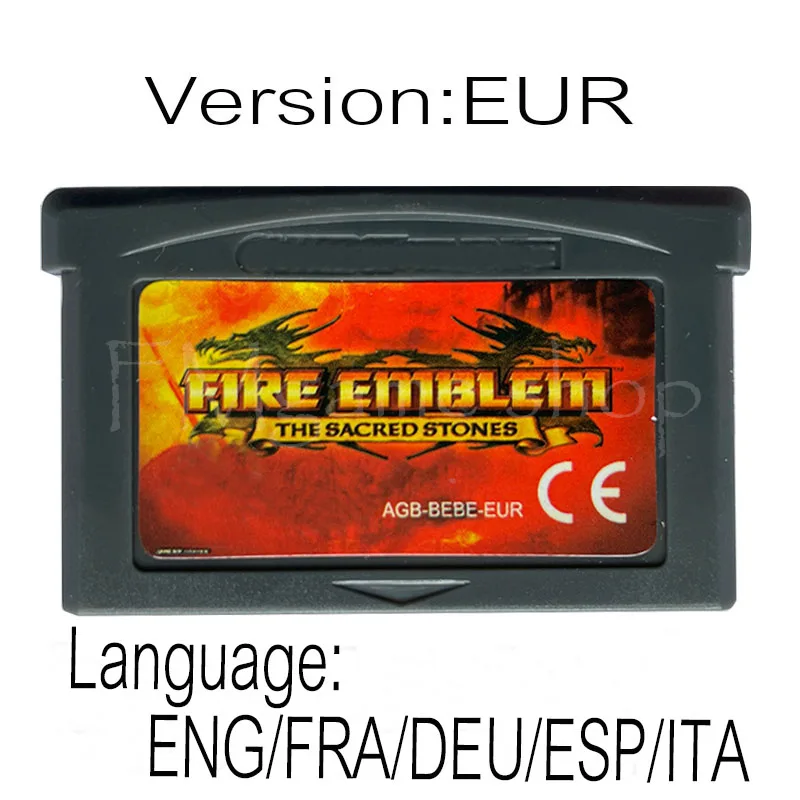 Картридж для видеоигр картридж игровой консоли 32 бит игр GBA с эмблемой огня