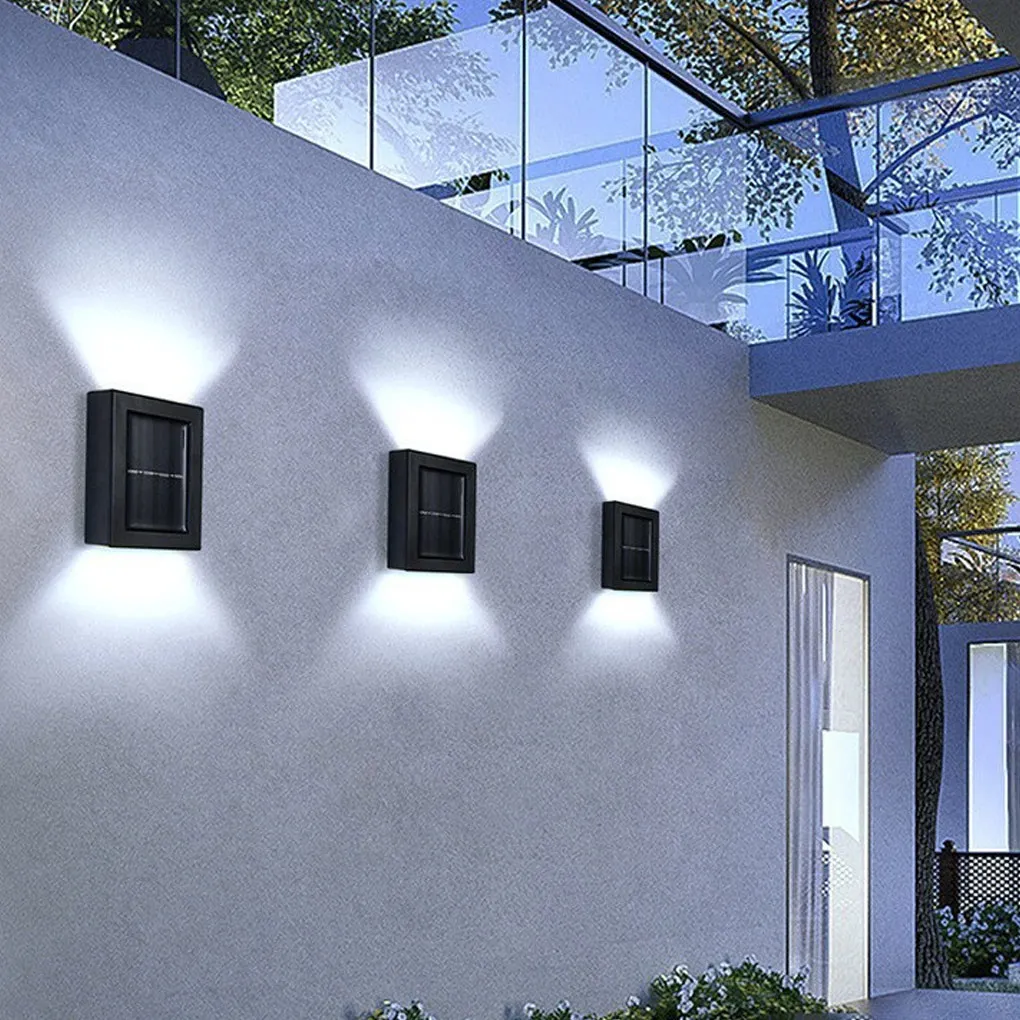 

2 Pieces Solar Wall Light Street Powerful Brightness Lamp Garden Balcony