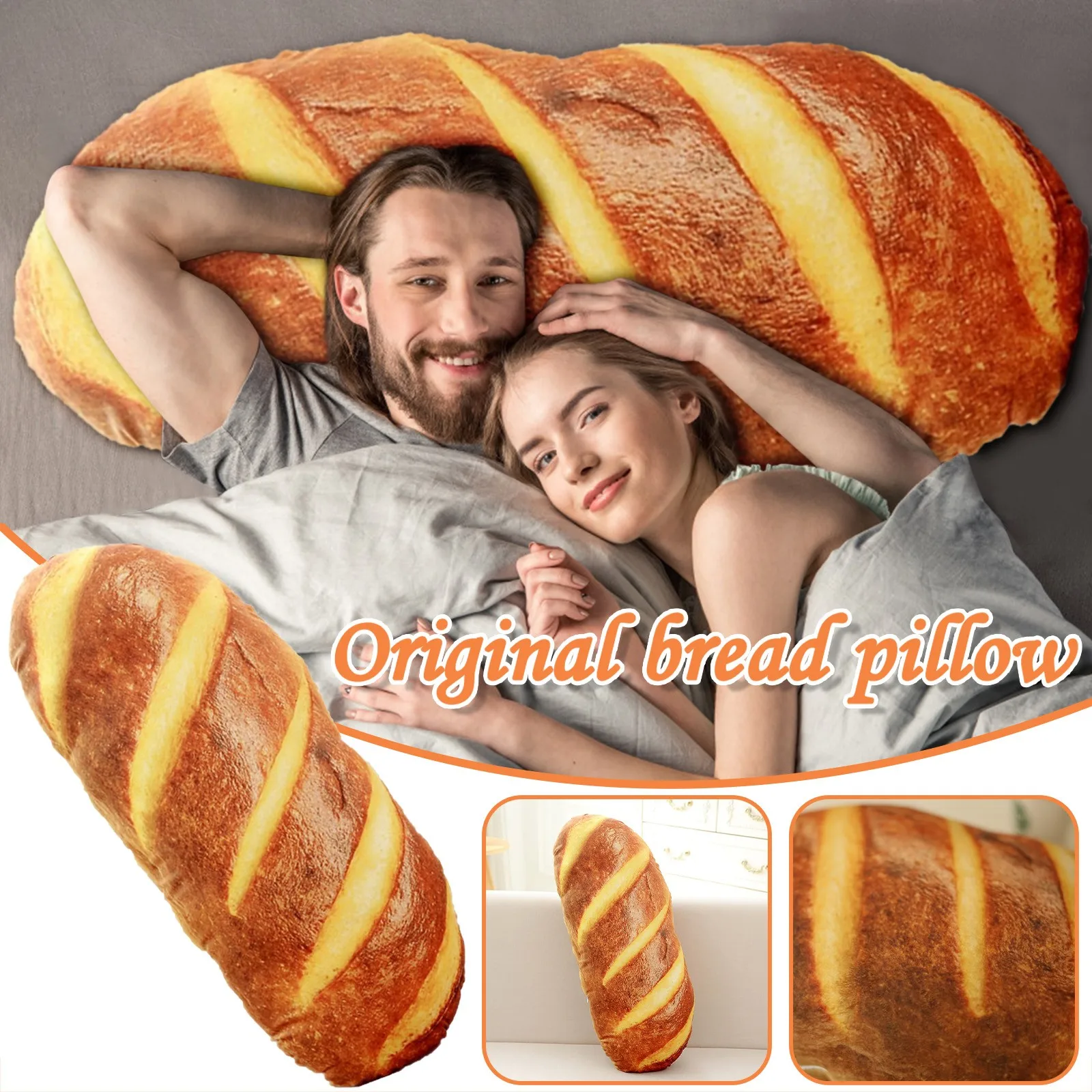 

3D Novelty Bread Plush Pillow Cushion Soft Stuffed Backrest Toys Birthday Simulated Bread Shape For Children Home Decor Girls