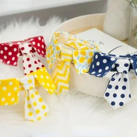 Pet Bow Tie Wave Point Adjustable Collar British Style 100% Cotton Cat Dog Suit Tie Jewelry Bow Ties for Dogs