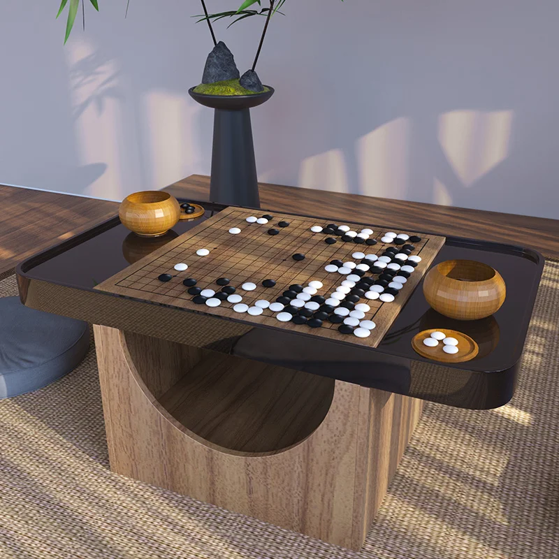 Стол для эркера Go Набор шахматных столов Gobang Черно-белые шахматные фигуры