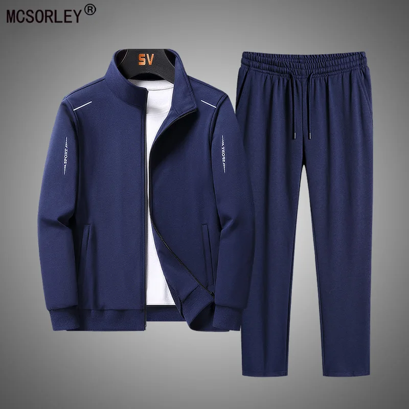 

MCSORLEY Brand Men's Jacket Tracksuit Casual Sports Suit Autumn Winter Two Pieces Set Mens Sportswear Jacket Pants 2PCS Outfits