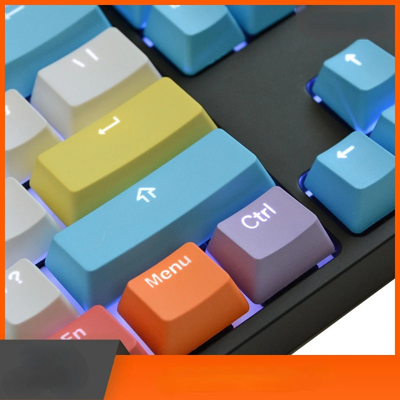 

Крышка для мелового ключа Jelly PBT высокой степени очистки, прозрачная крышка для ключа, передняя/боковая гравировка MK870, под заказ 108 98 68 K70
