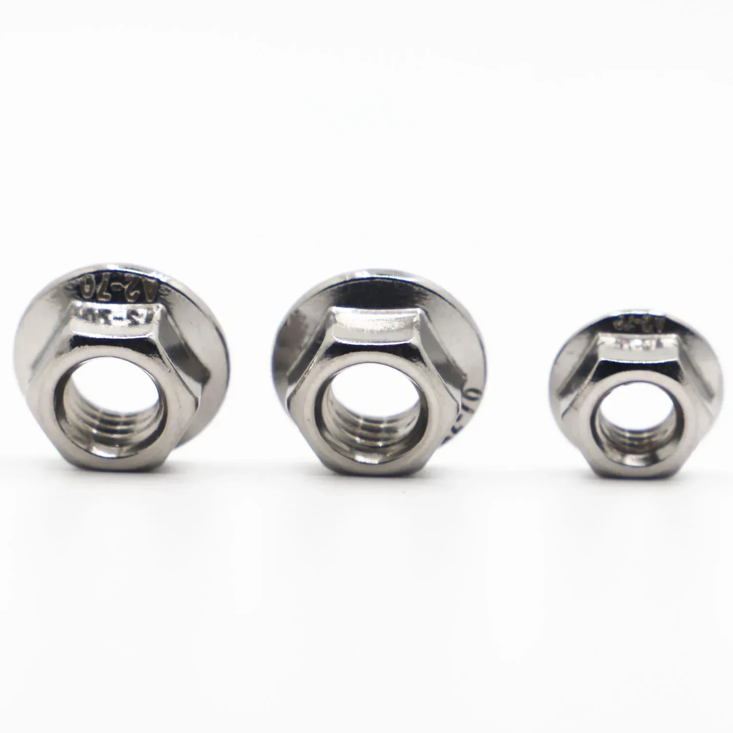 

Нержавеющая сталь 304, DIN6923, зубчатые шестигранные фланцевые гайки с зазубринами M3 M4 M5 M6 M8 M10 M12, розовые автоматические стопорные гайки