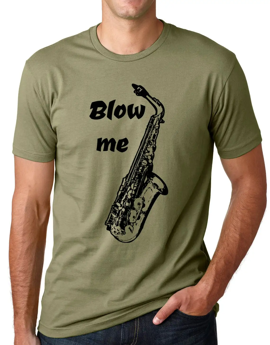 

Blow me sax funny saxophone t shirt musician humor tee