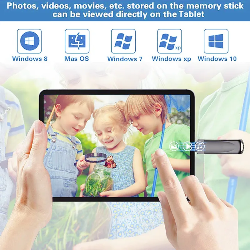 Флэш-накопитель TYPE-C для iPhone/Plus/X/ipad Usb/Otg 4 в 1 64/128/256 ГБ всех внешних устройств памяти