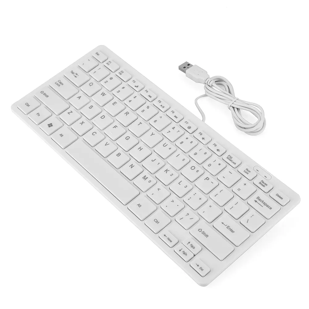 

Keys Ultra Thin Mini USB Wired Keyboard for Desktop Computer Laptop PC