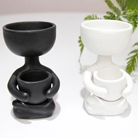 ceramic crafts fleshy flower vase creative humanoid ceramic flower pot vase plant pot home decoration