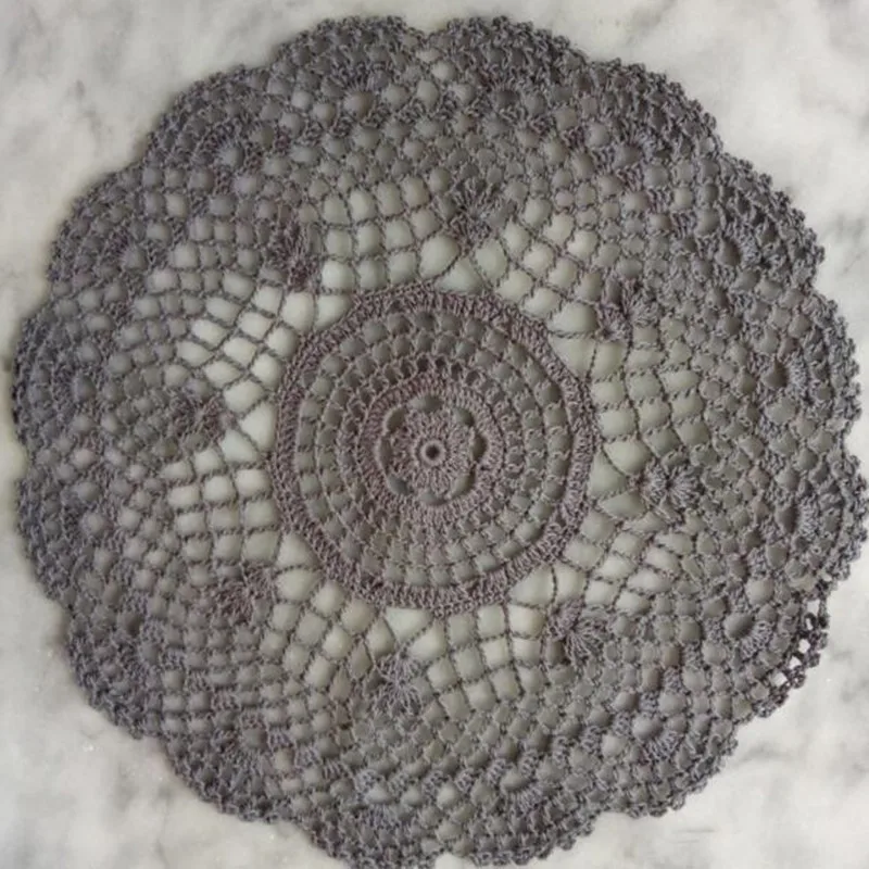 

33cm HOT Lace Round Cotton Table Place Mat Dish Pad Cloth Crochet Placemat Cup Mug Tablecloth Tea Coaster Handmade Doily Kitchen