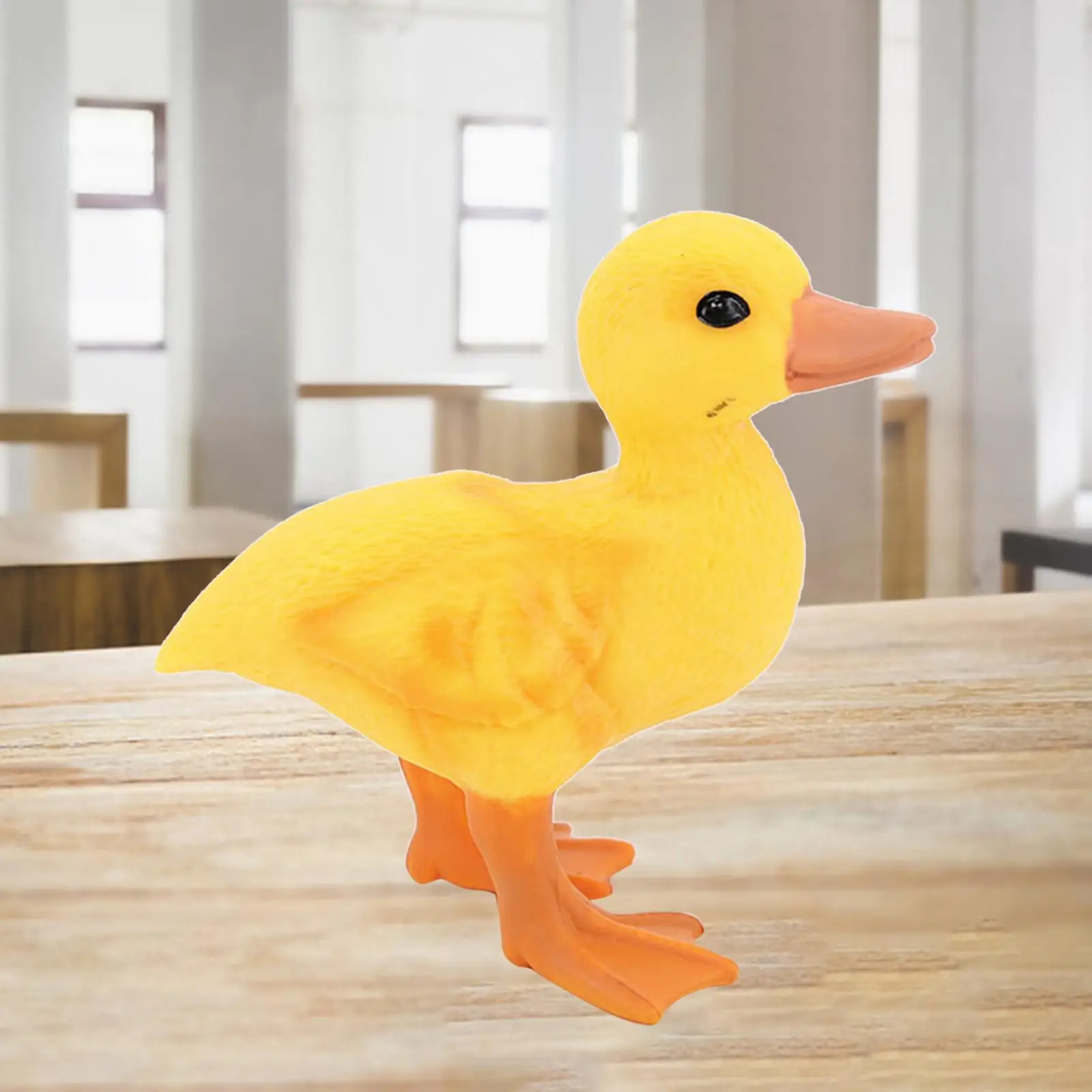 

Mini Yellow Duck Toy Figurines Decor Realistic Model Toddlers Kid Collection