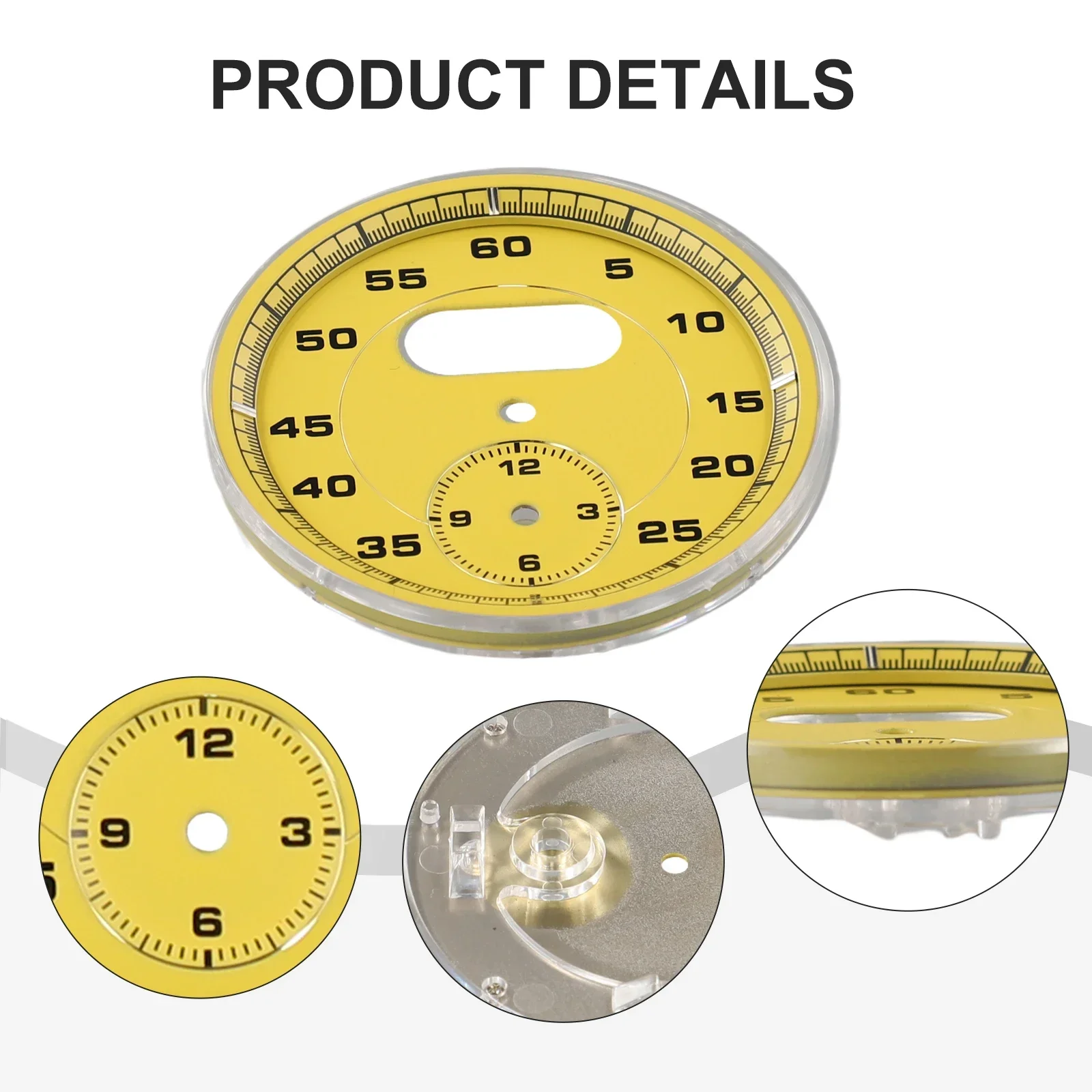 Часы с желтым циферблатом Chrono для 911 Cayenne Panamera Cayman Boxster автомобильные часы