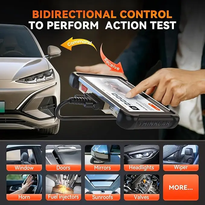 Фото THINKCAR THINKSCAN 672 Профессиональный автомобильный диагностический сканер CANFD с двунаправленной связью, 28 функций сброса, IMMO, полная диагностика систем, бесплатный OBD2 сканер №3