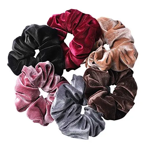 

Big Hair Scrunchies Velvet Elastics Large Hair Bobble Scrunchy Hair Bands Women Soft Hair Ties 6 Colors