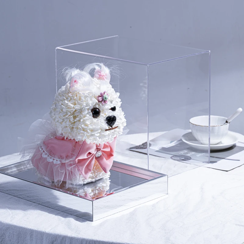 Вечная роза, вышивка, шар, вечный цветок Marzis Teddy Dog, акриловое украшение для дома, День Святого Валентина, вечерние, подарок (art.: 3920c847ad239) - 3920c847ad239
