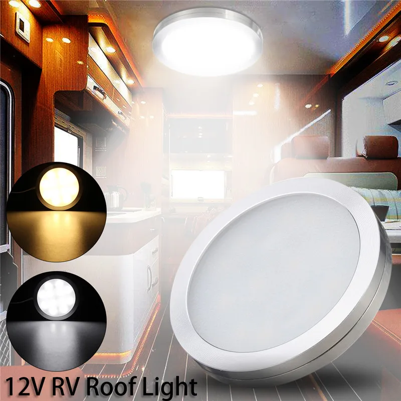 

2/4/6PCS 2W 12V LED Recessed Down Light Caravan Interior Lighting Roof Ceiling Light Cabinet Lamp For Camper RV Trailer Boat Van