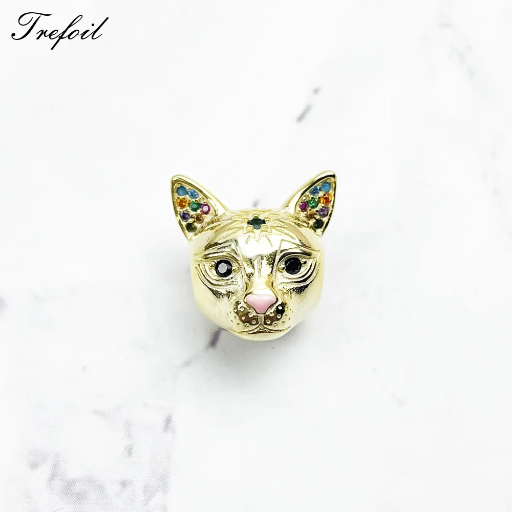 Волшебные бусины кошка змея ящерица яблоко капля воды серебро 925 пробы золотые