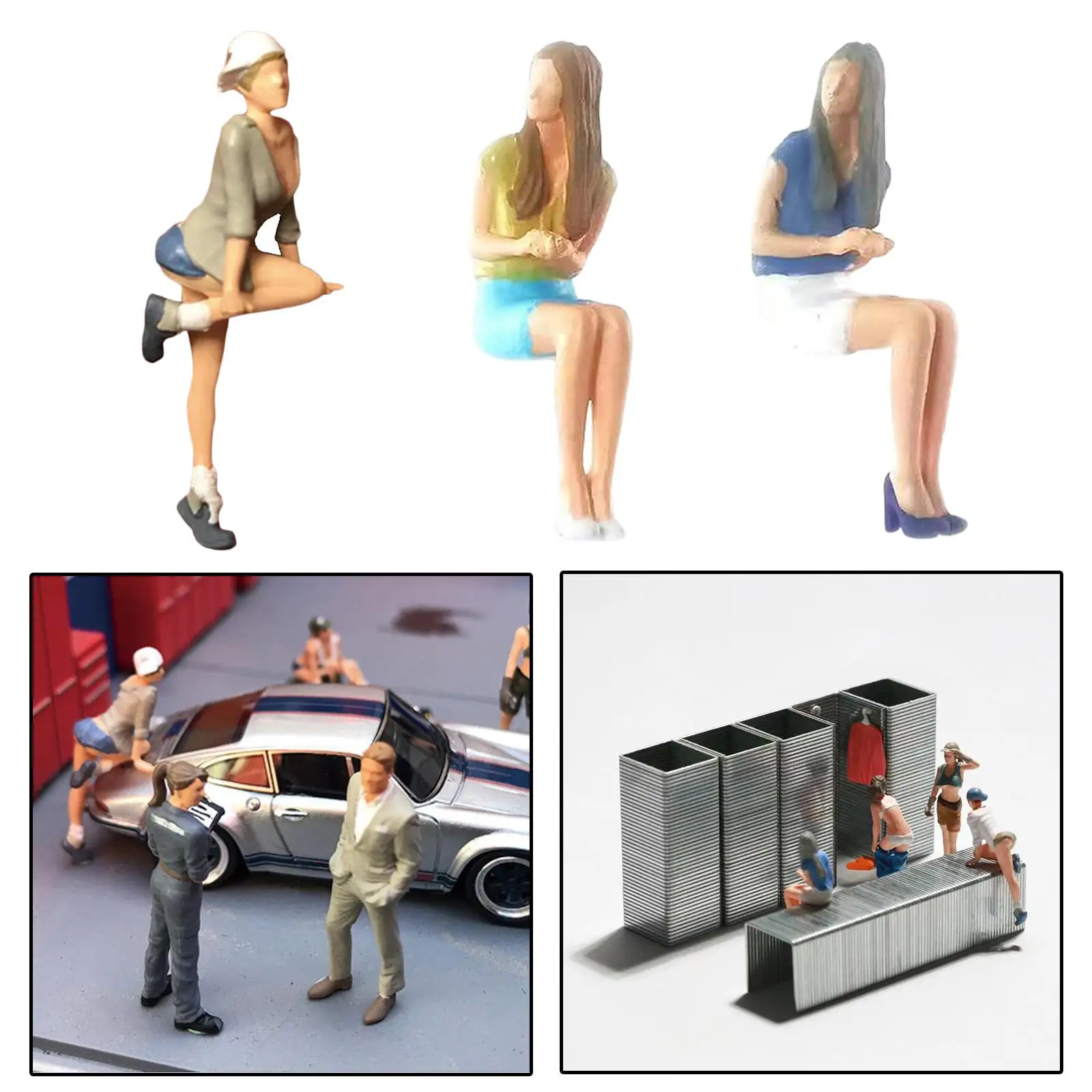 

Масштаб 1/64, Расписанная вручную фигурка, миниатюрная модель «сделай сам», строительные комплекты, коллекционные фигурки или модель поезда, ...