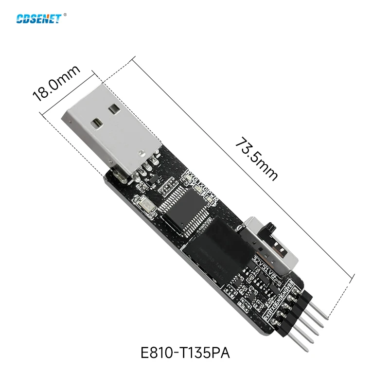 Фото CH340G Многонапряжение 1,8 В/2,5 В/3,3 В/5 В TypeC Последовательный модуль USB-TTL CDSENT E810 Серия TTL Изолированный PL232 Промышленный класс №3