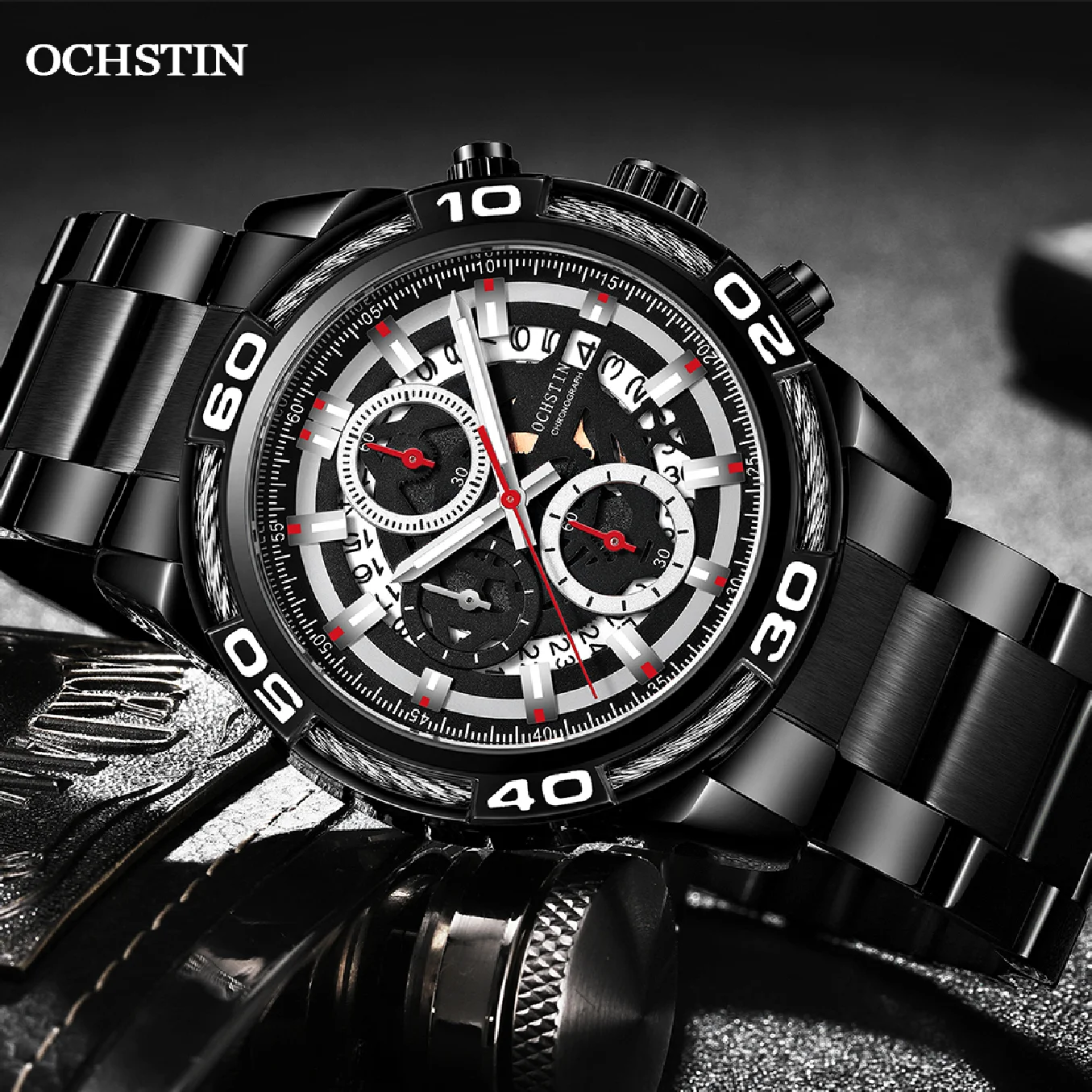 

2021 Modern Men's Watches Pilot Quartz Wristwatch OCHSTIN Luxury Date chronograph Wristwatch Gifts For Male ��ѧ�� �ާ�ا�ܧڧ�