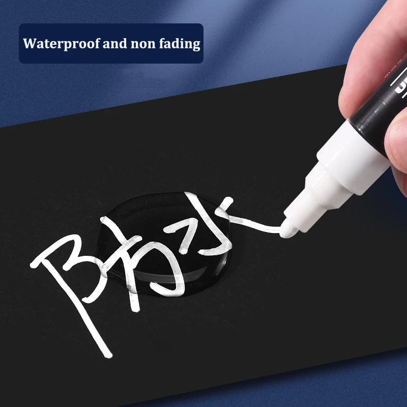 Фото Белые маркеры Uni POSCA, PC-1M 3M 5M 8K 17K POP-плакат/реклама на водной основе rotulador permanente Graffiti canetas Лучший подарок №5