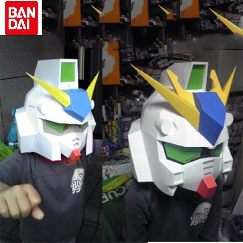 

Bandai Gundam Puzzle Paper Model Papercraft Anime Children's Toy Paper Wall Art Sculpture Model Toy Wearable Cosplay Props