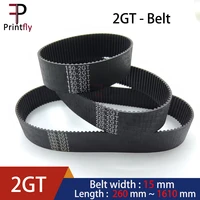 printfly 2gt 2m gt2 timing belt pitch length 260264278280294300600610760900100015001610 width 15mm rubber closed